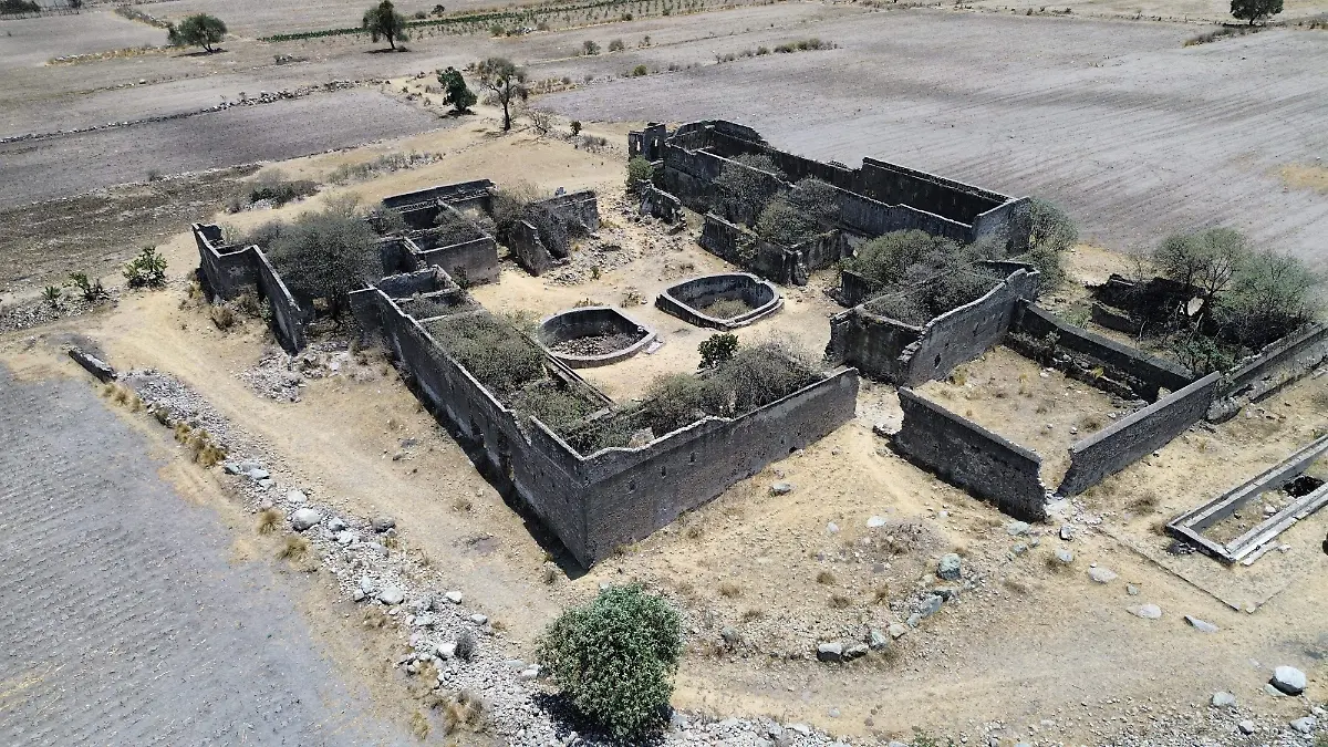 Vista aérea de la ex hacienda Xalapasco 