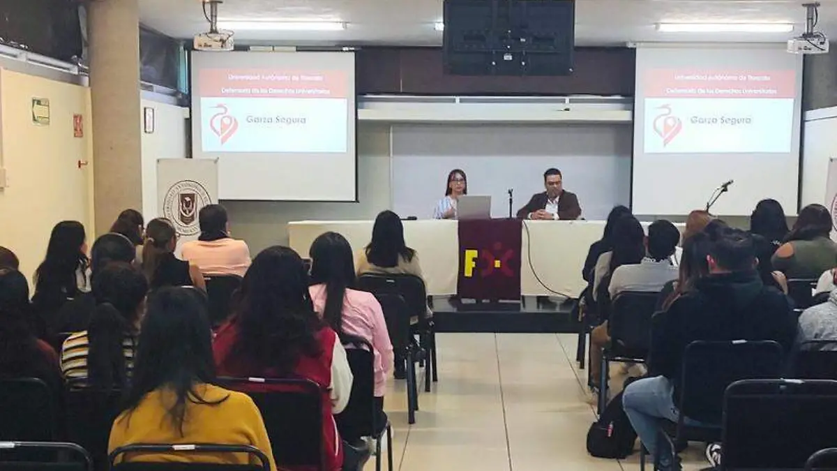 El programa de Garza Segura es acercado a los estudiantes de las diversas facultades de la UATx Cortesía UATx