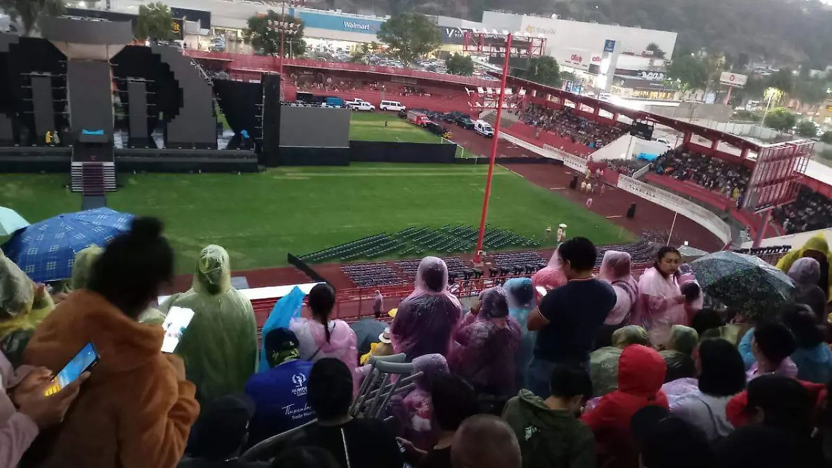 inauguración Olimpiada Nacional lluvia