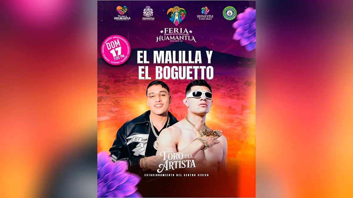 cartel feria Huamantla  Bogueto y Malilla