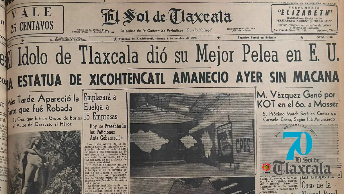 macana de Xicohténcatl principal