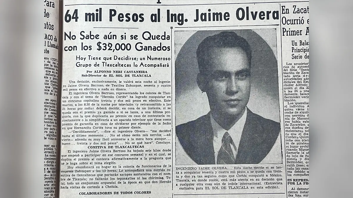 El día que Jaime Olvera conquistó la televisión mexicana con El gran premio de los 64 mil pesos 