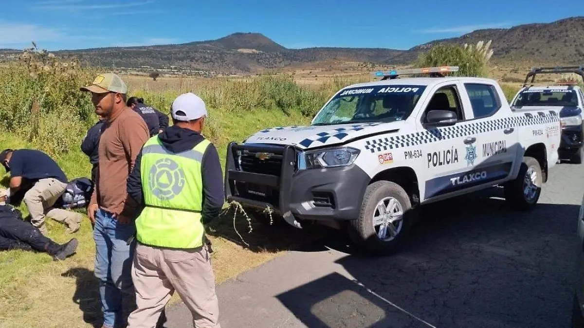 Accidente en Hidalgo deja lesionados a dos policías 1