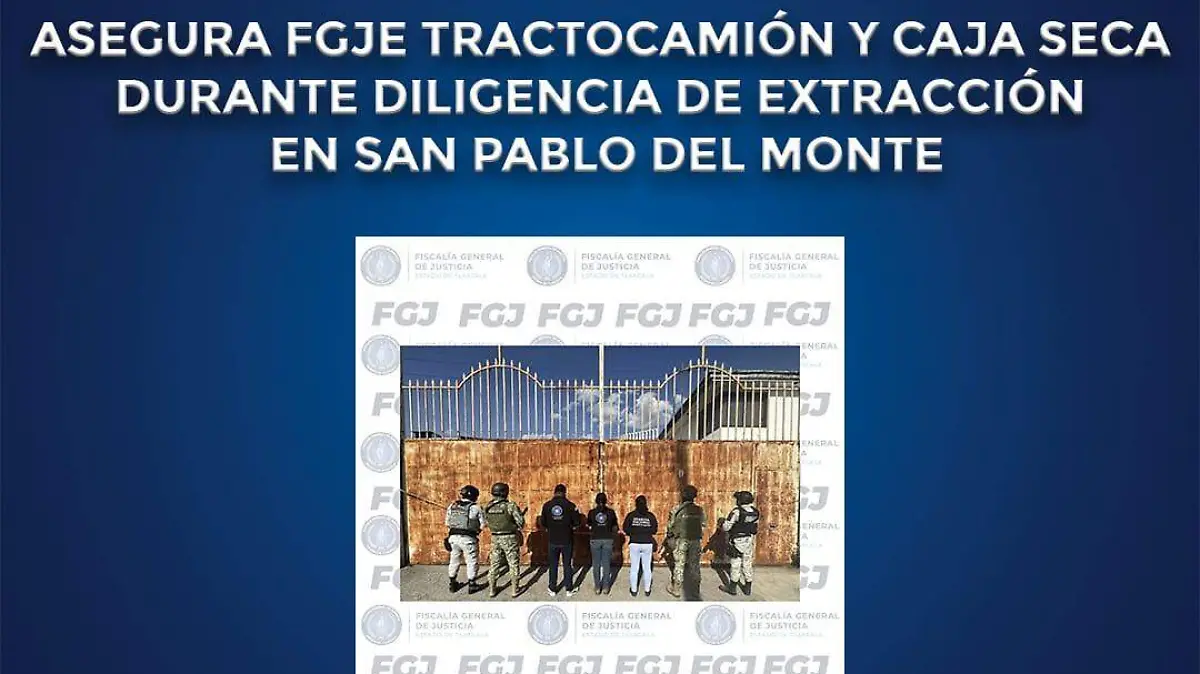 Asegura la Fiscalía estatal tractocamión