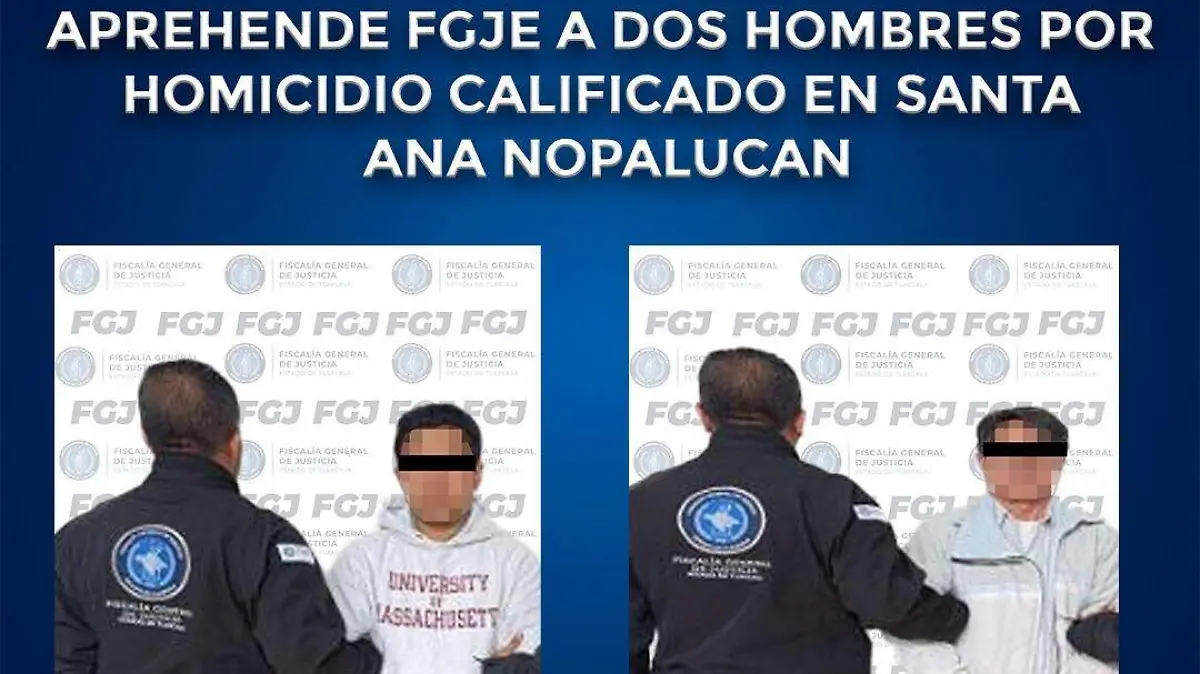Aprehende Fiscalía estatal a dos presuntos responsables de homicidio