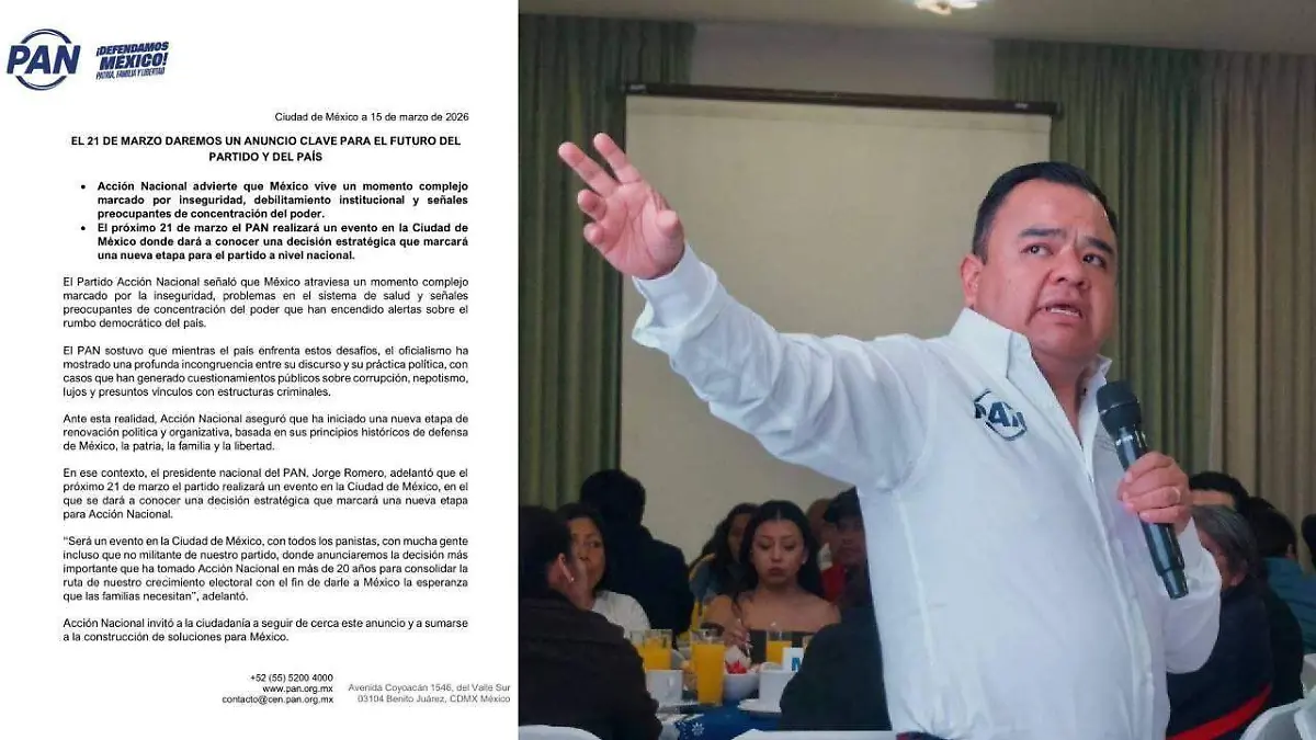 Acción Nacional anuncia decisión estratégica