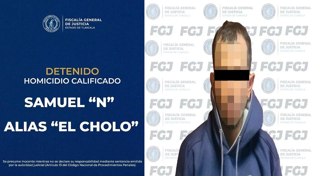 Aprehenden a Samuel N. por homicidio en Apizaco.