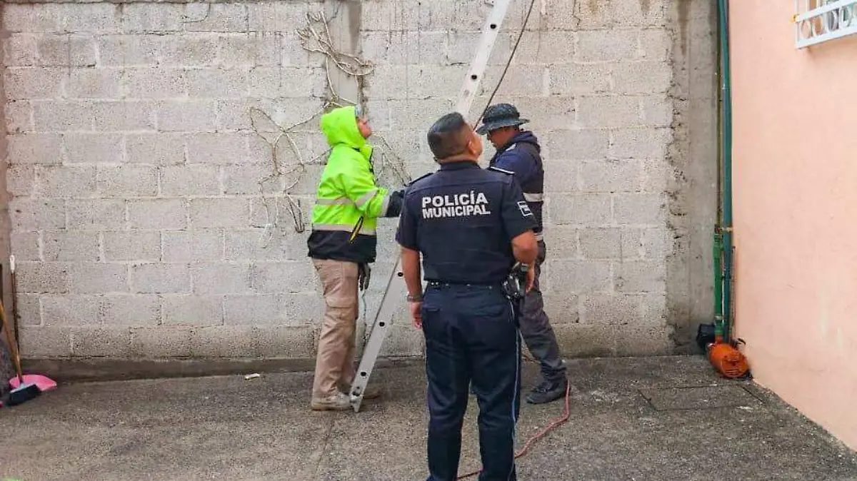 Policía Municipal y Protección Civil de Tlaxcala atendieron reporte durante tormenta (1)