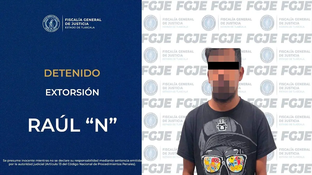 Colaboración entre fiscalías consolida captura de presunto extorsionador en Tlaxcala