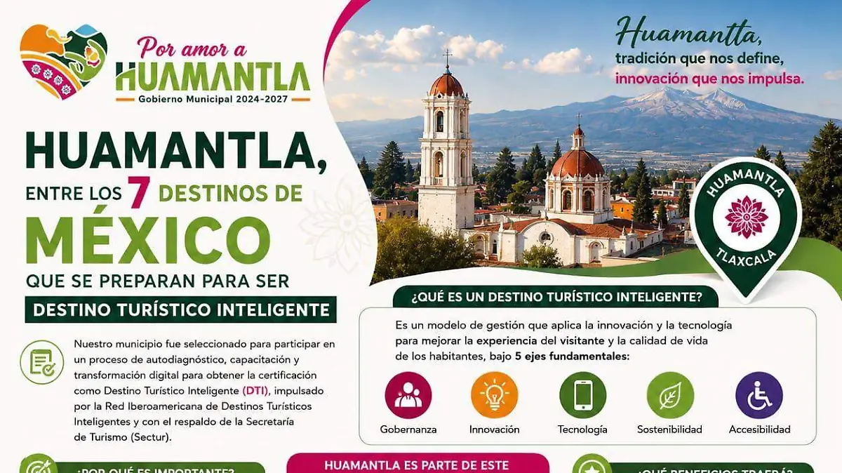 Huamantla, entre los siete destinos de México que avanzan hacia la certificación como Destino Turístico Inteligente