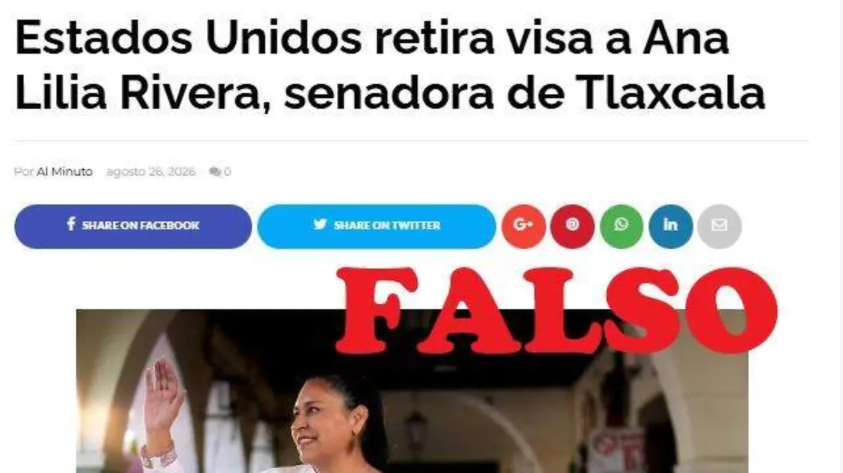 Nota falsa Ana Lilia