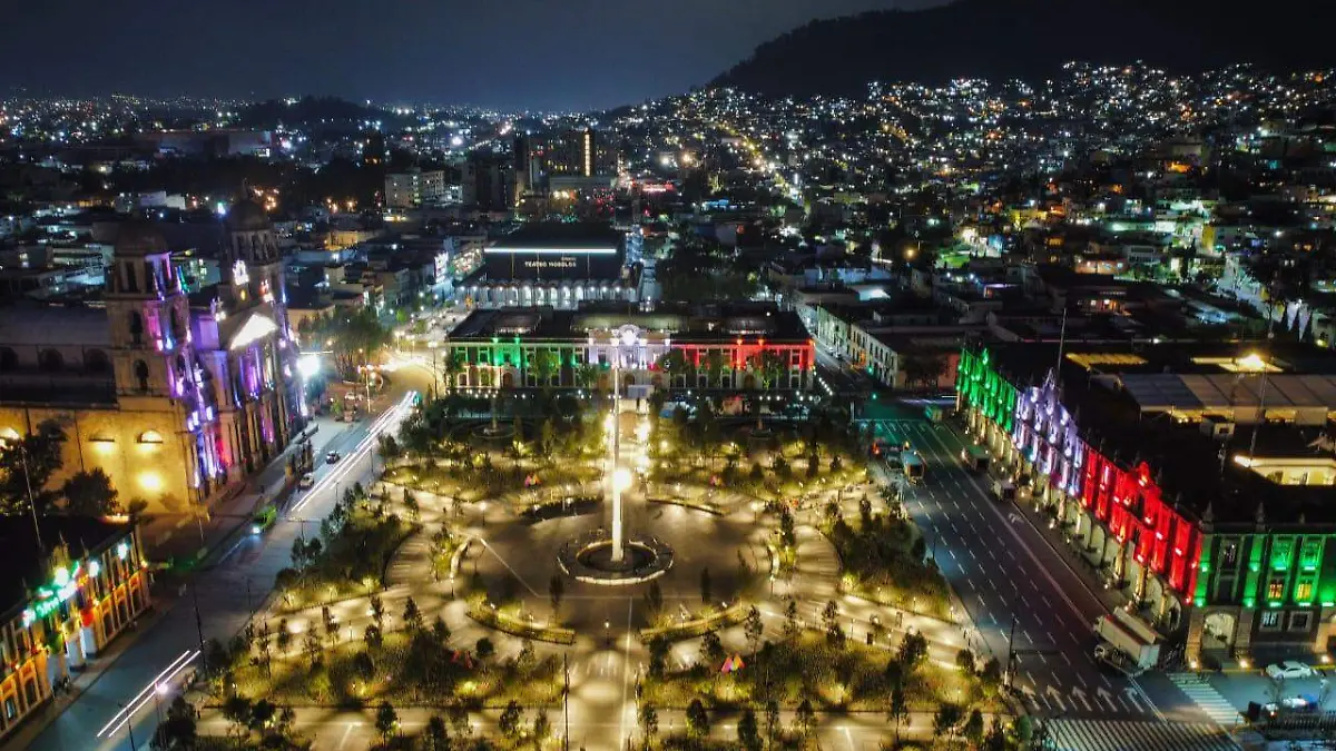 palza de los mártires desde el cielo