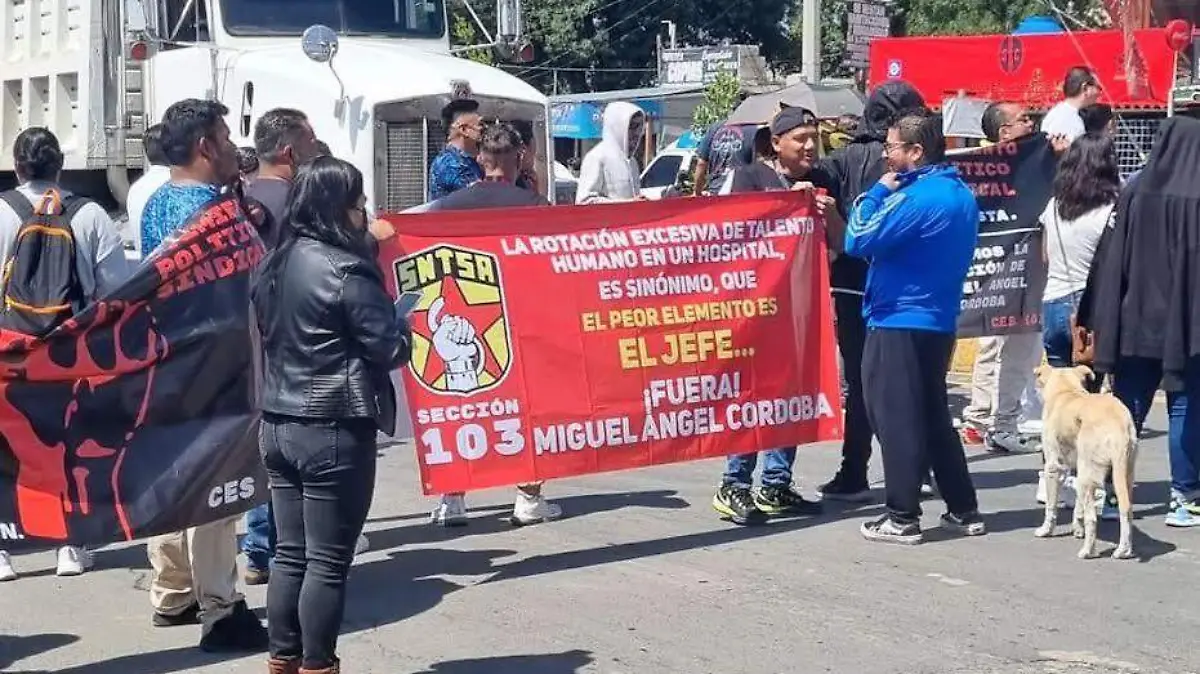 protestan enfermeros de ixtapaluca