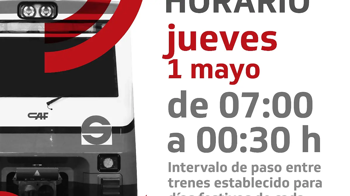 Tren Suburbano Horario 1 mayo