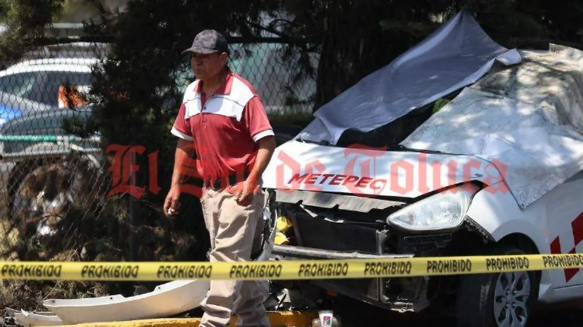 accidente taxi Metepec 2
