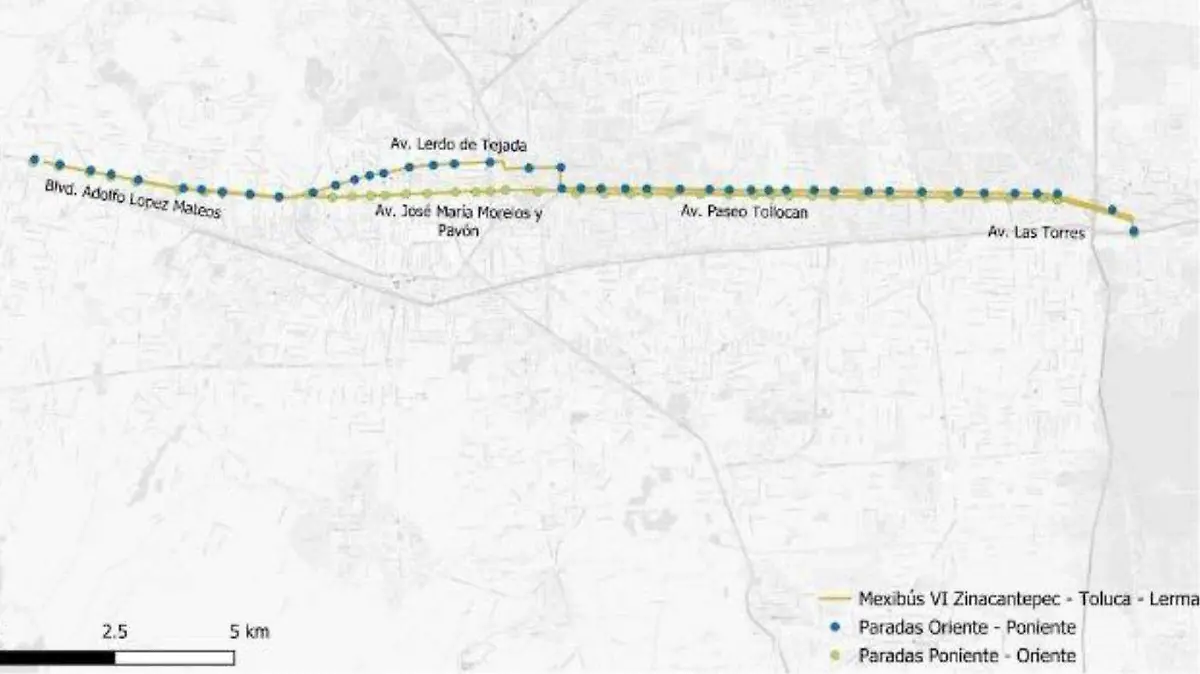 mapa linea mexibus VI