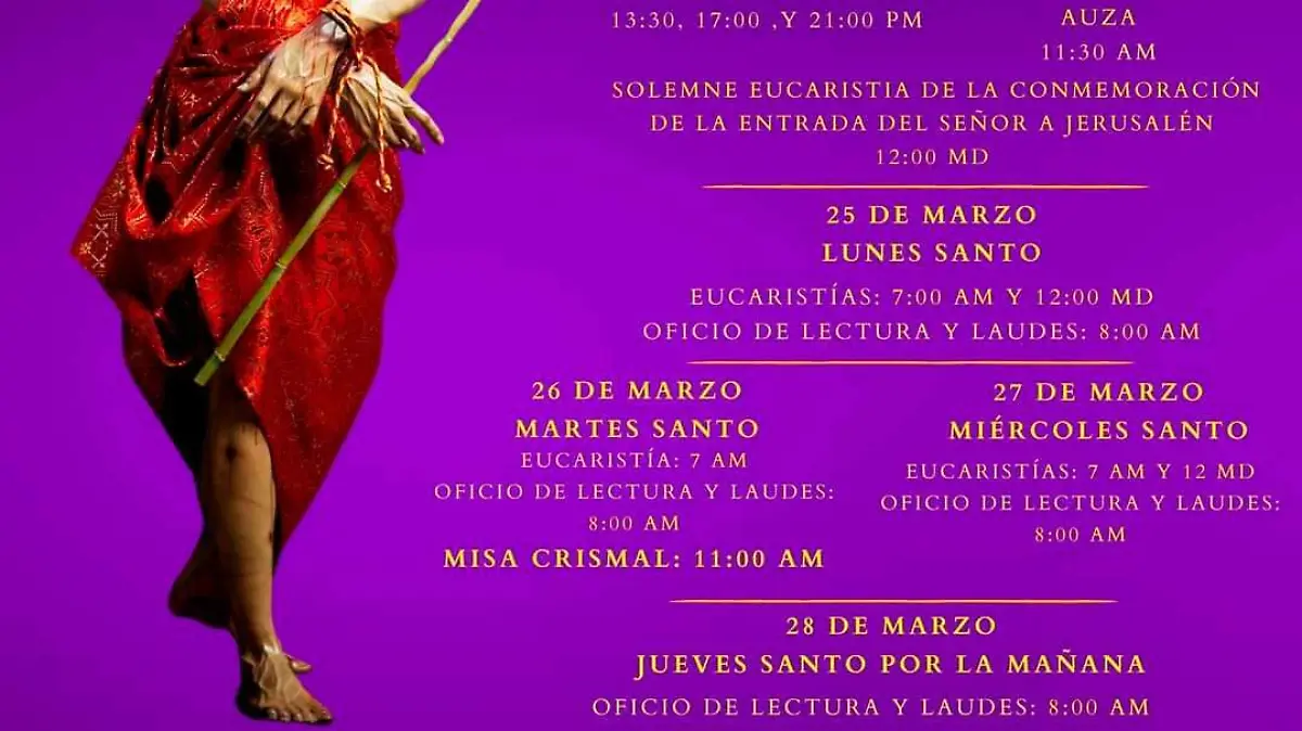 Programa catedral basílica semana santa