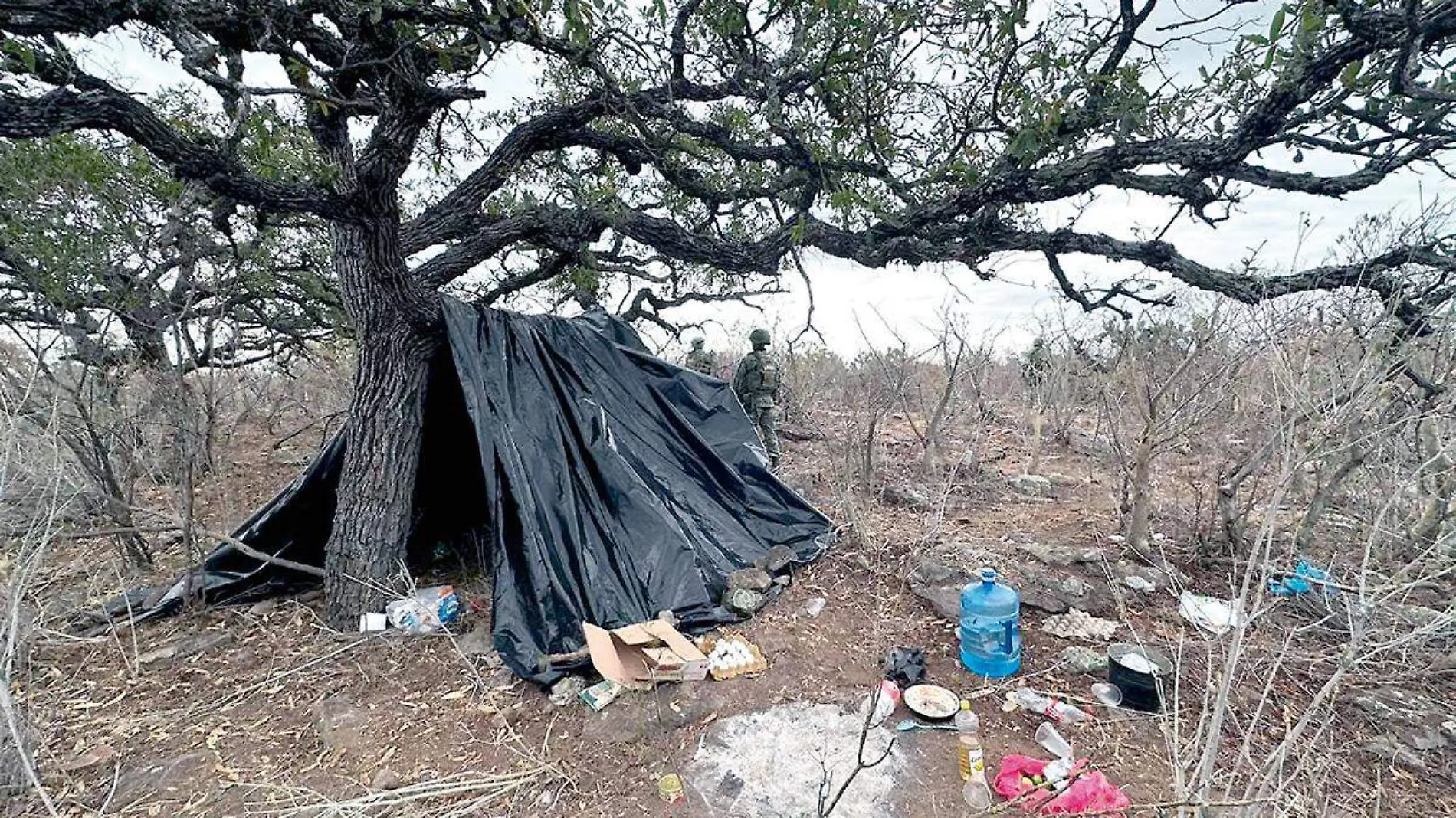 Campamento localizado en Tepetongo