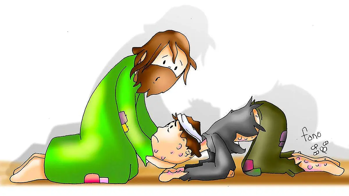 Jesús con los lepresoso