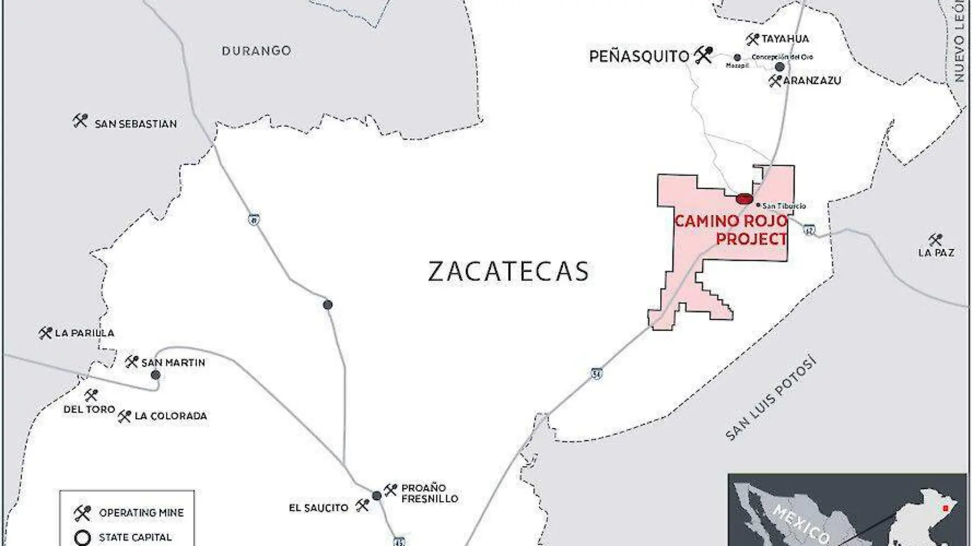 Mapa Zacatecas