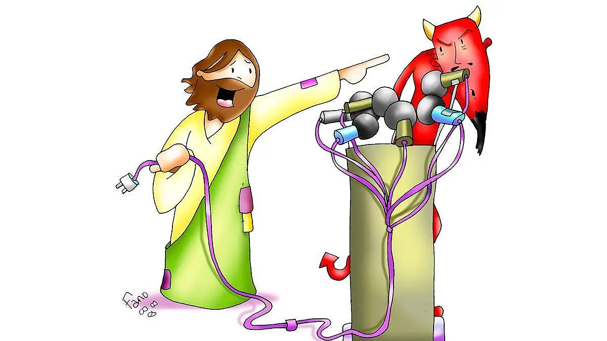 Jesús contra el demonio