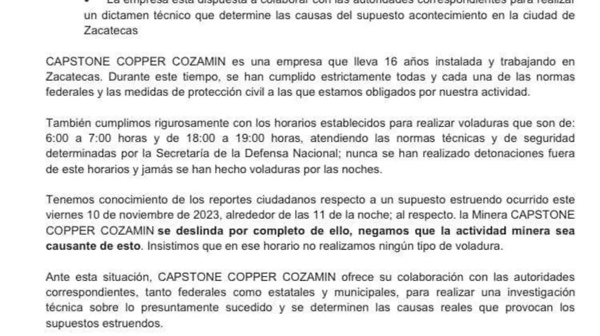 Comunicado capstone