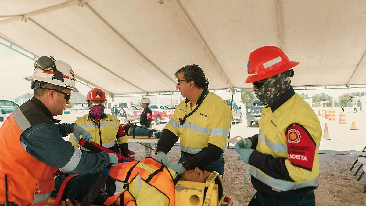 Preparación simulacro Peñasquito