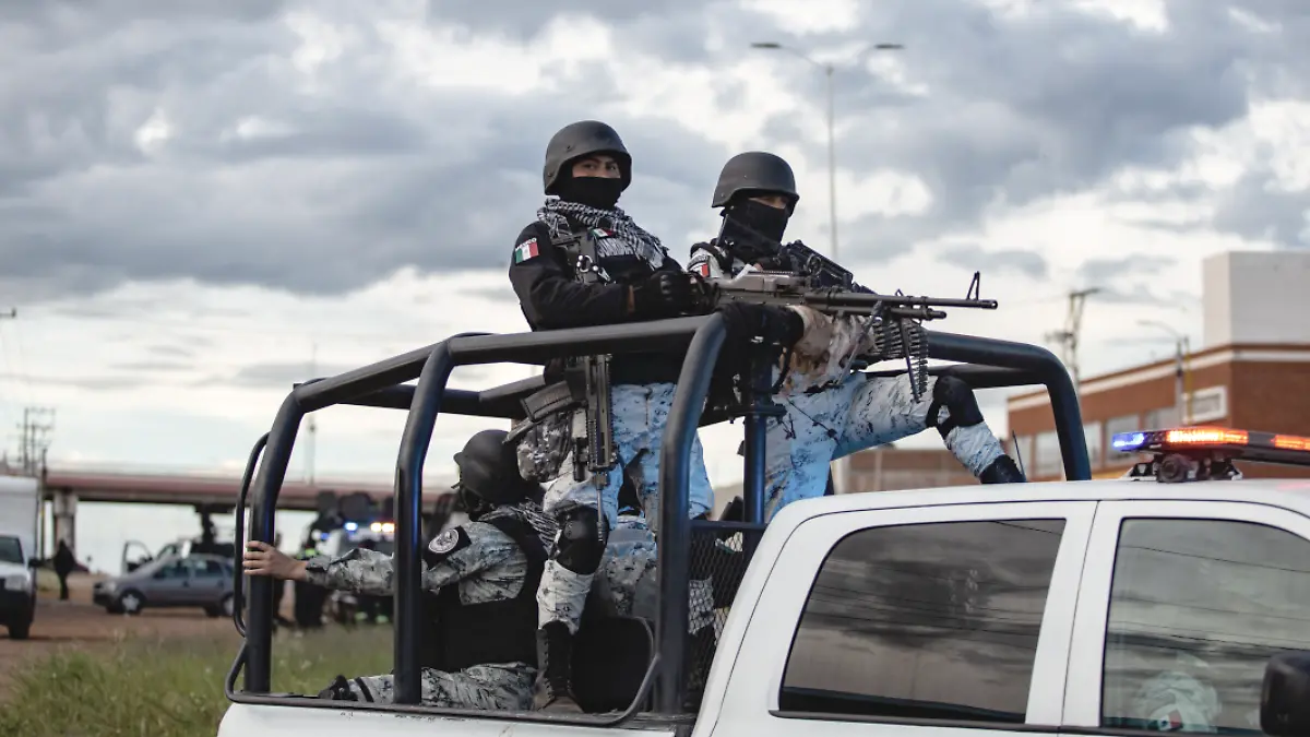 Recorrido de vigilancia por parte de elementos de la guardia nacional