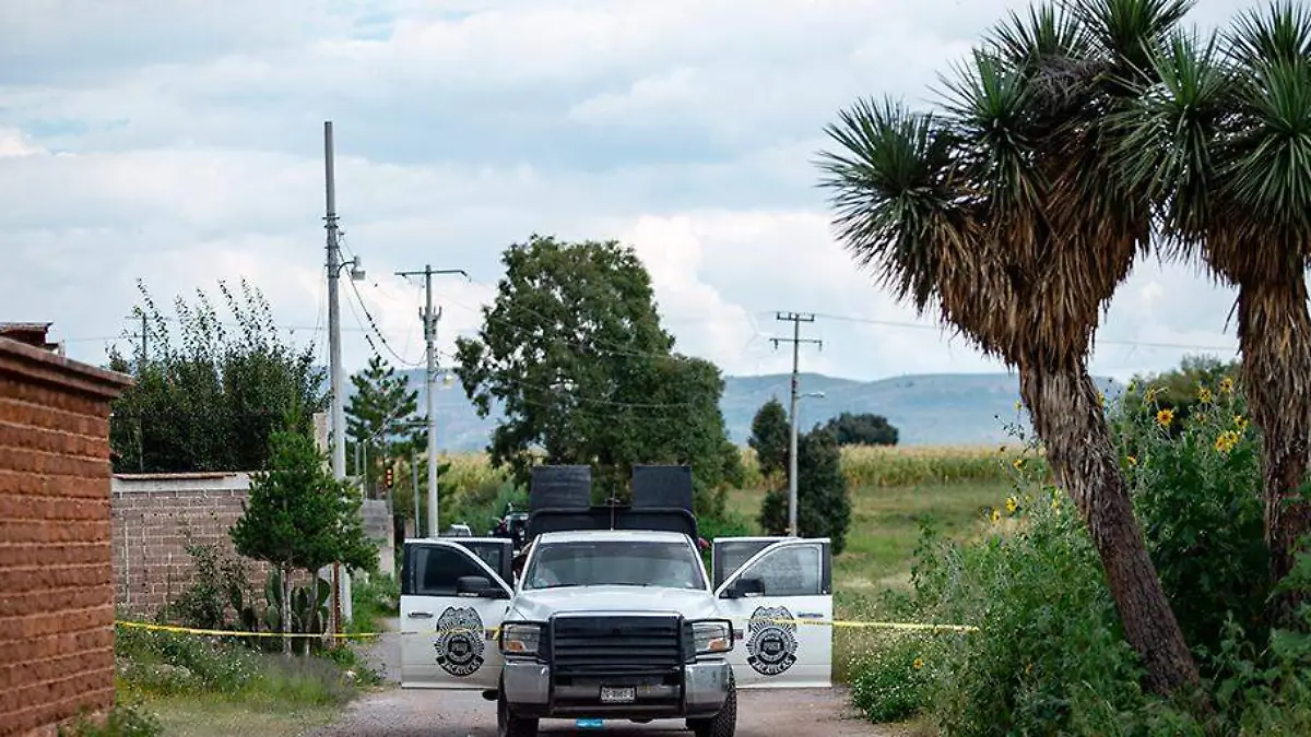 Camioneta patrulla de la Dirección de Servicios Periciales de Zacatecas