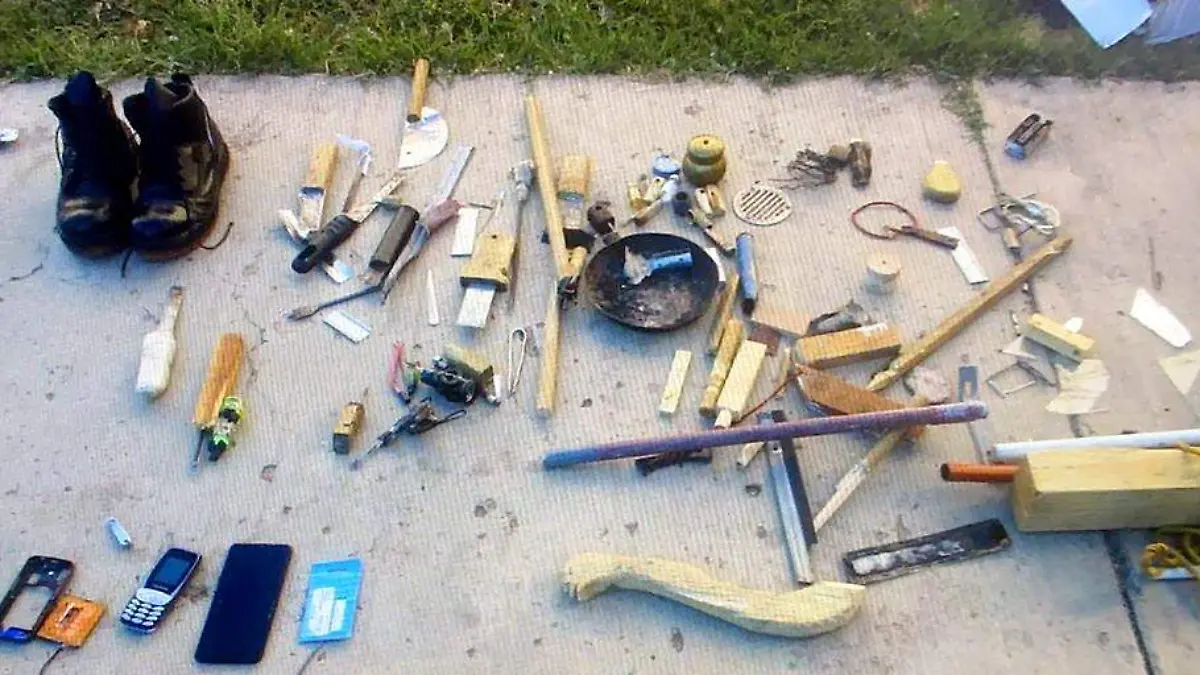 Objetos asegurados en el cerereso de Cieneguillas2