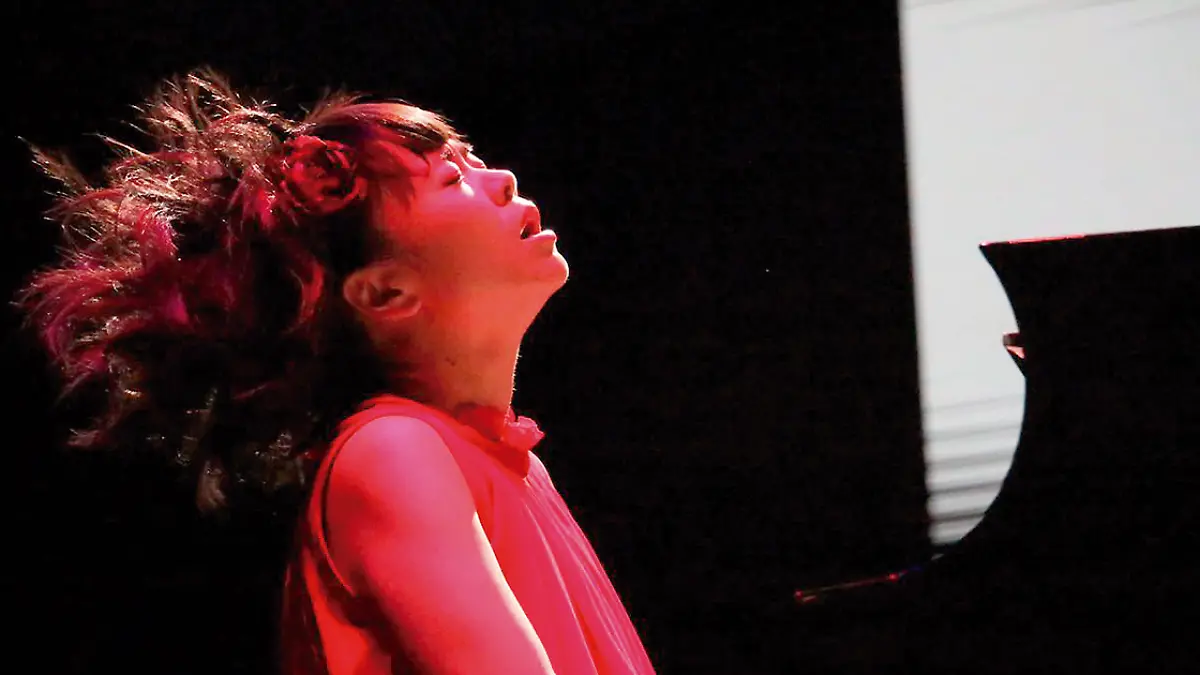 Hiromi en plena actuación en el Festival Cultural Zacatecas 2022