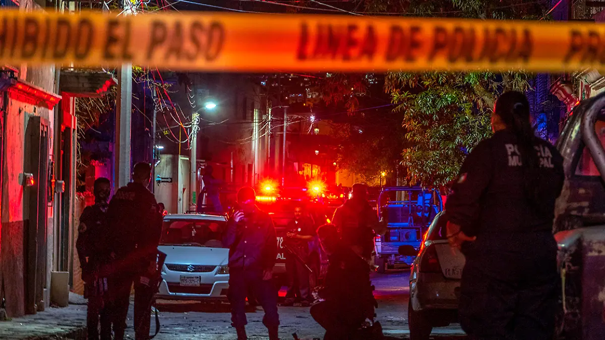 Policías en zona de intervención en Zacatecas