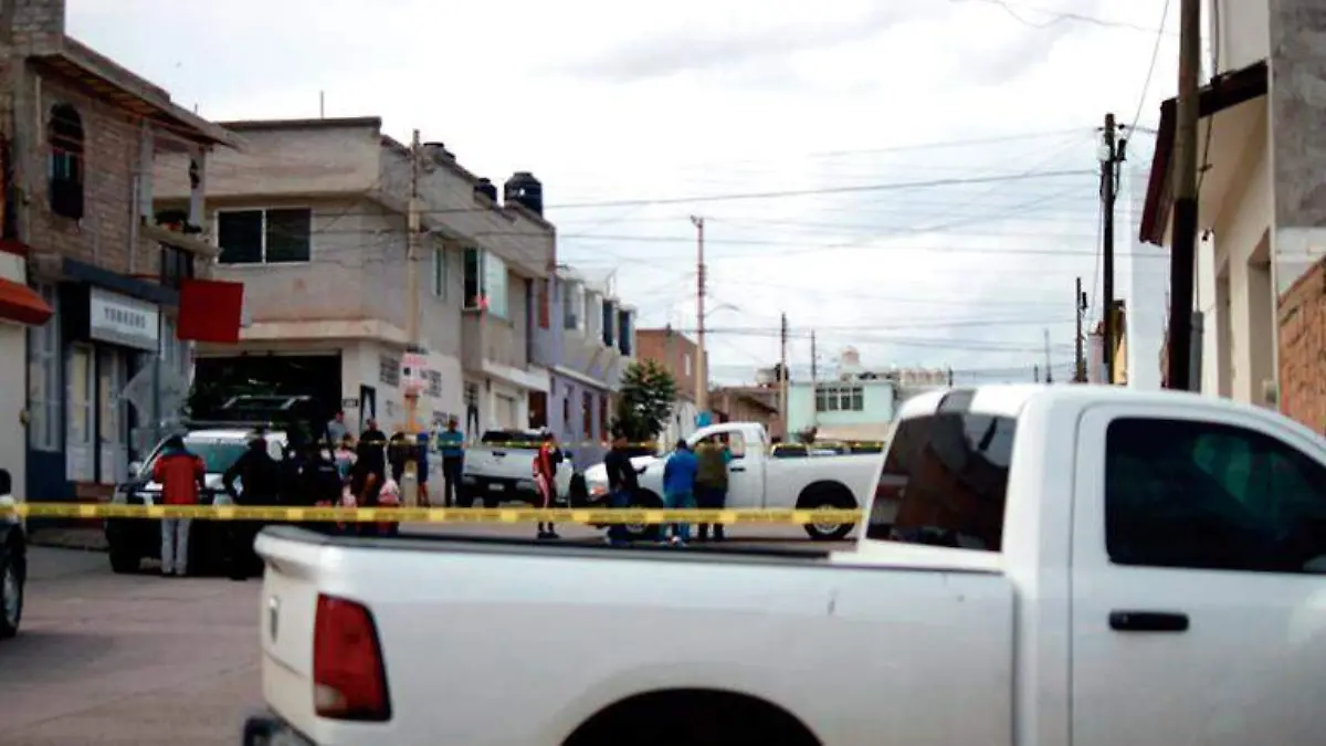 Zona de intervención luego de un homicidio en Fresnillo, Zacatecas