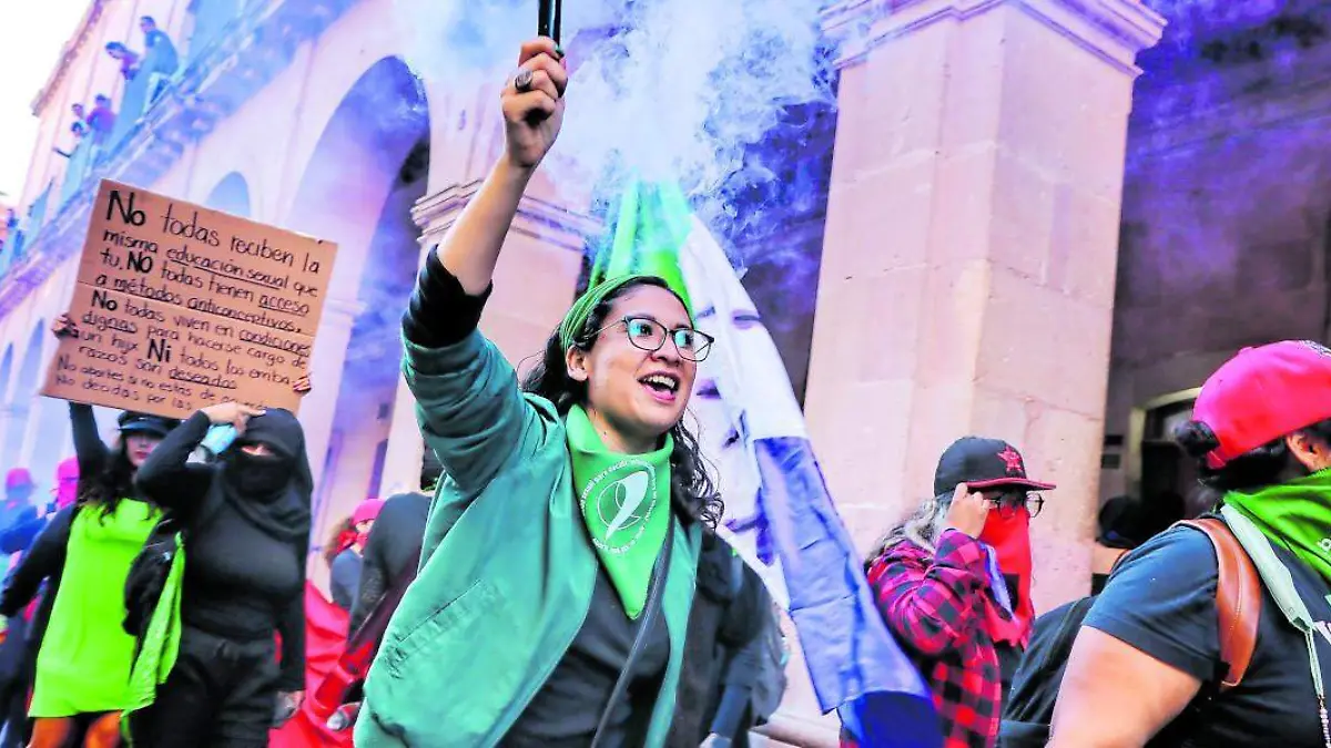 La marea verde recorrió el cento de la ciudad zacatecana