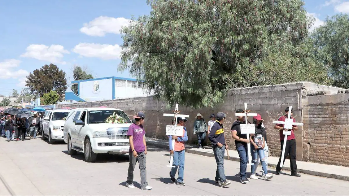 Sepelio de uno de los jóvenes en Malpaso, Villanueva, Zacatecas