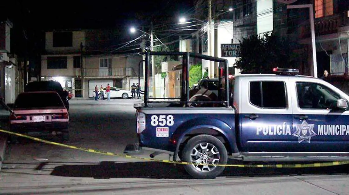 Patrulla de la Policía Municipal en zona de intervención en Fresnillo, Zacatecas