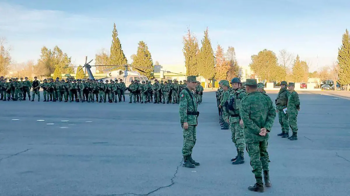 Arribaron a Zactecas 600 elementos del Ejército Nacional