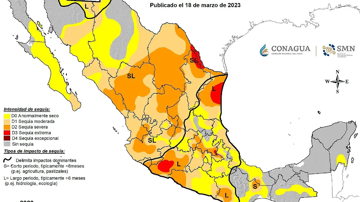 Infografía monitor de sequía 18 de marzo 2022