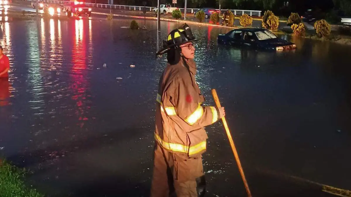 Inundación en la colonia Cinco Señores
