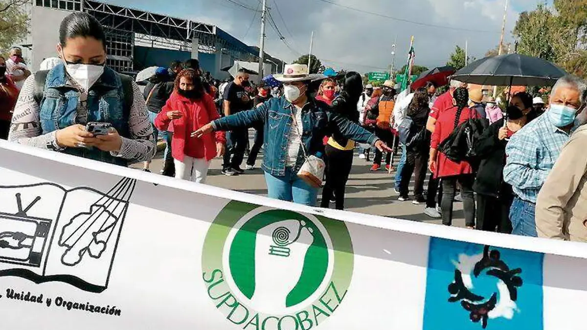 Supdacobaez se unió a la protesta contra la reforma a la ley del Issstezac
