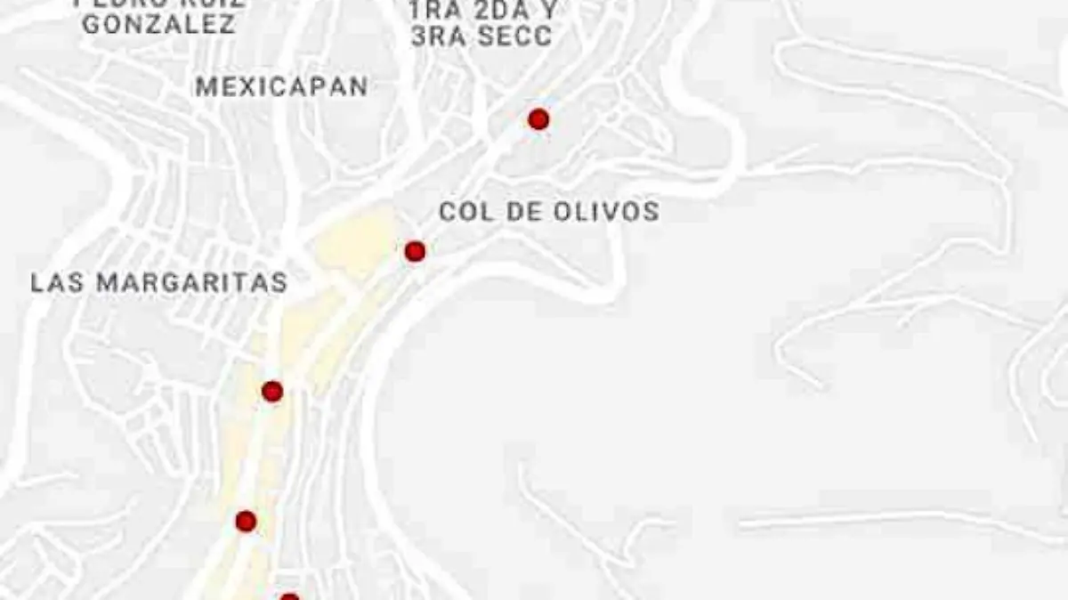Infografía cierre parcial calles de zacatecas