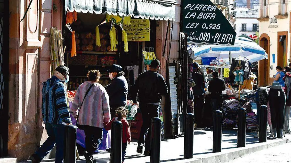 comercio en el centro de zacatecas