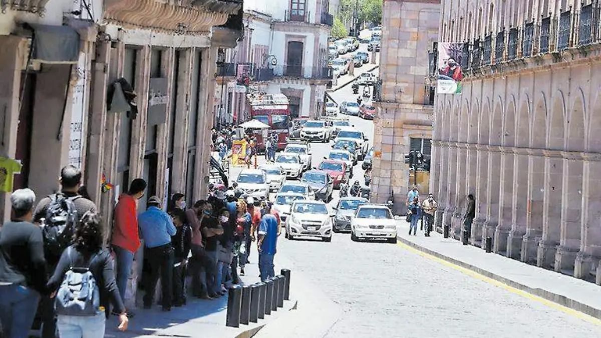 Movilidad en el centro de la ciudad de Zacatecas