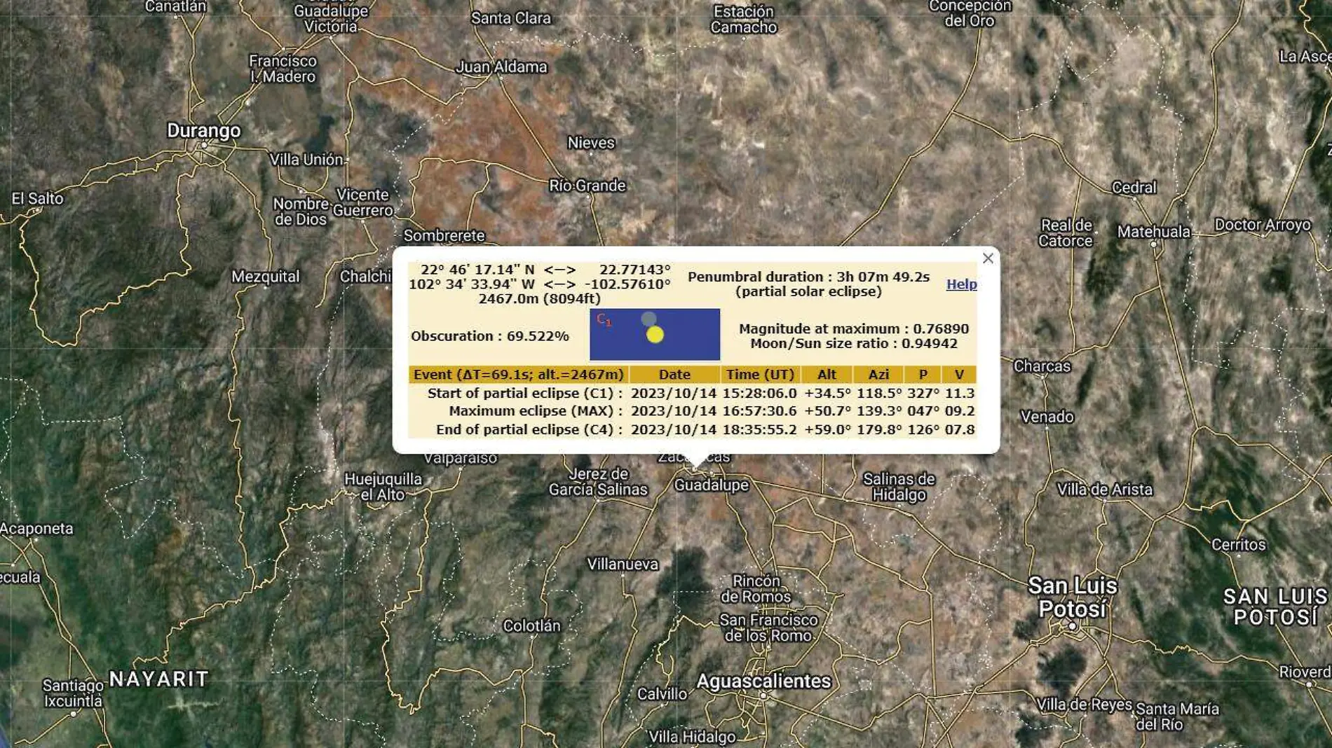 Mapa de eclipse