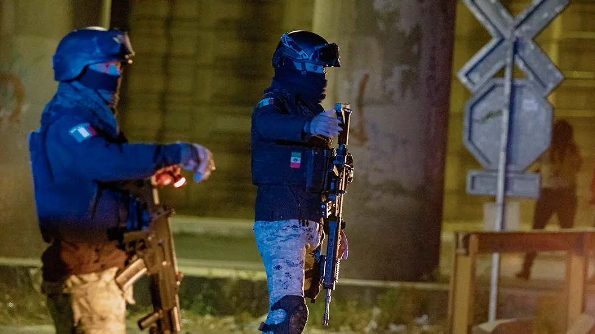 Elementos policiacos en zona de intervención