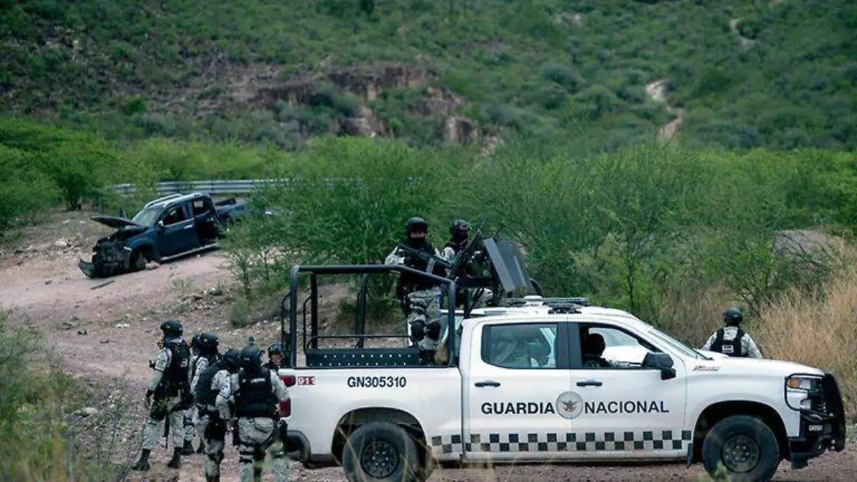 Elementos de la Guardia Nacional resguardan zona serrana de Valparaíso, colindante con el estado de Jalisco