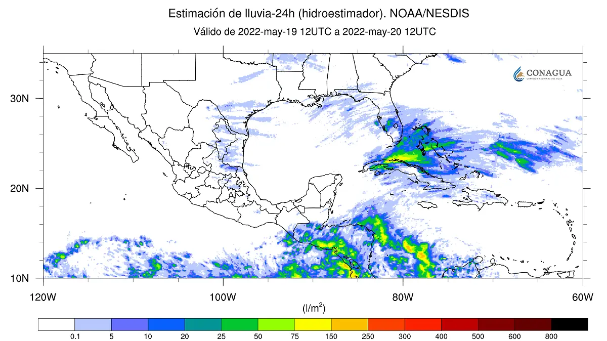 mapa lluvias conagua