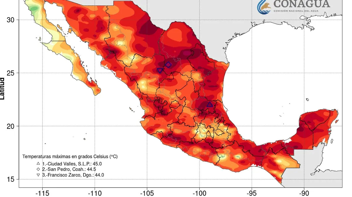 infografía temperatura máxima conagua