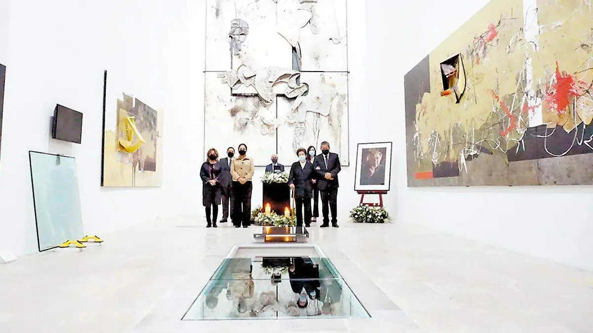 Sala del museo Manuel Felguérez donde fue depositada su urna