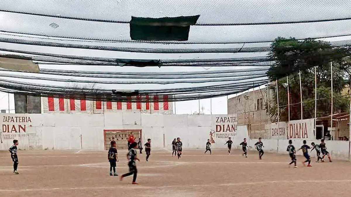 Partido infantil de futbol